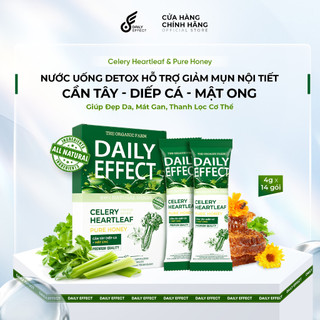 [CHÍNH HÃNG] Nước Uống Detox Cần Tây Diếp Cá Mật Ong DAILY EFFECT (hộp 14 gói)