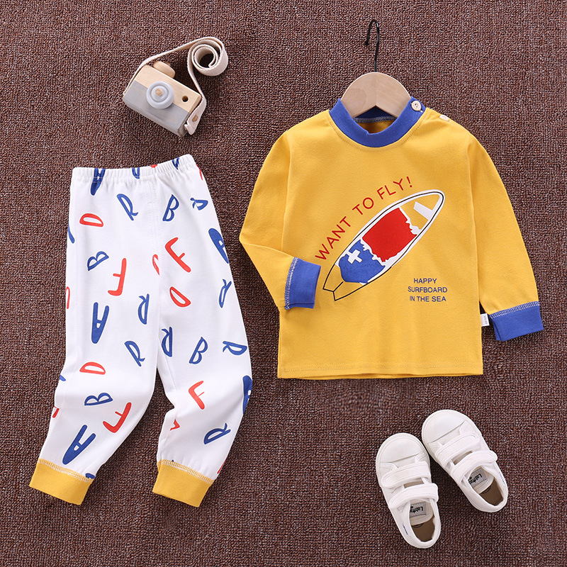 Bộ Thun Dài Tay cho bé trai & bé gái, 100% cotton mềm mại, thoáng khí Quảng Châu Cao Cấp