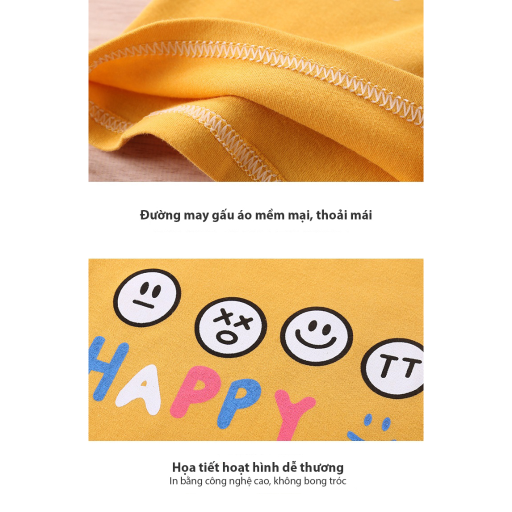 Bộ Thun Dài Tay cho bé trai & bé gái, 100% cotton mềm mại, thoáng khí Quảng Châu Cao Cấp