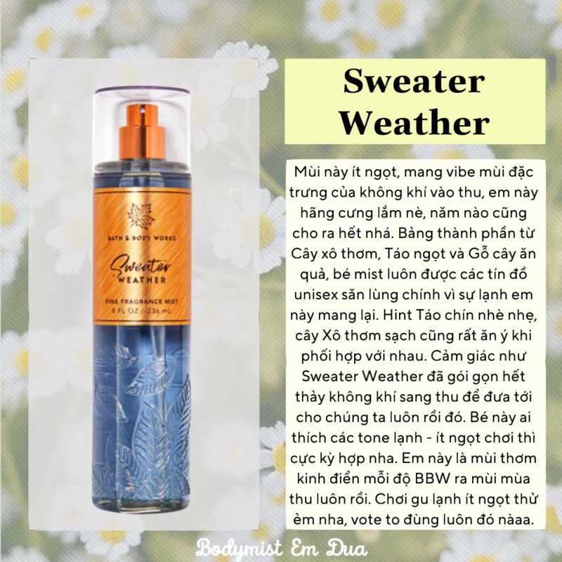 Xịt Thơm Toàn Thân - SWEATER WEATHER