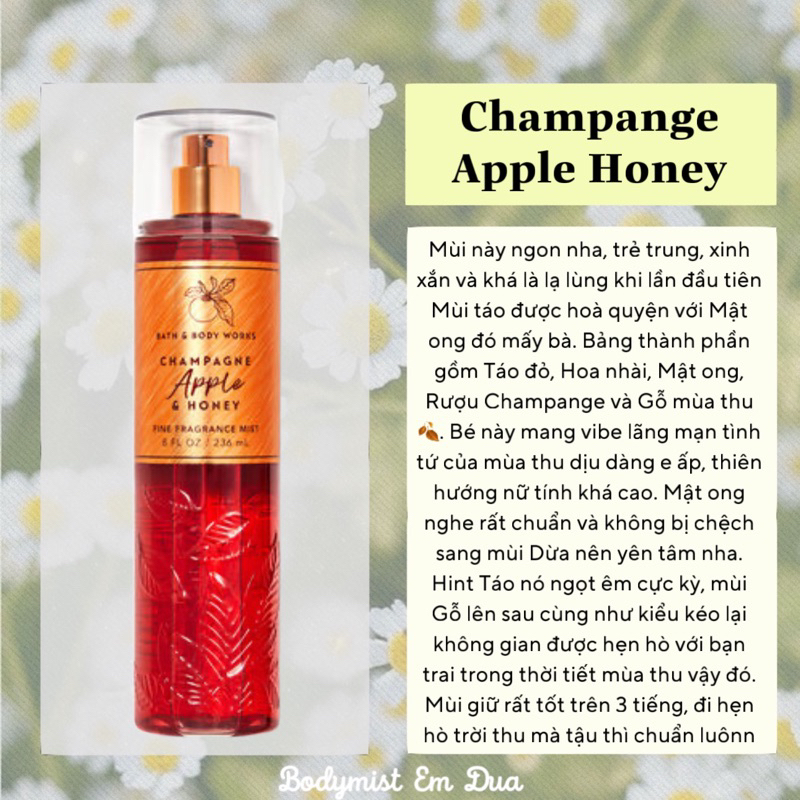 Xịt Thơm Toàn Thân - CHAMPA.GNE APPLE HONEY