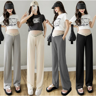 Quần bầu ống suông Tăm Thái, Cạp Chéo co dãn thoải mái cho Mom
