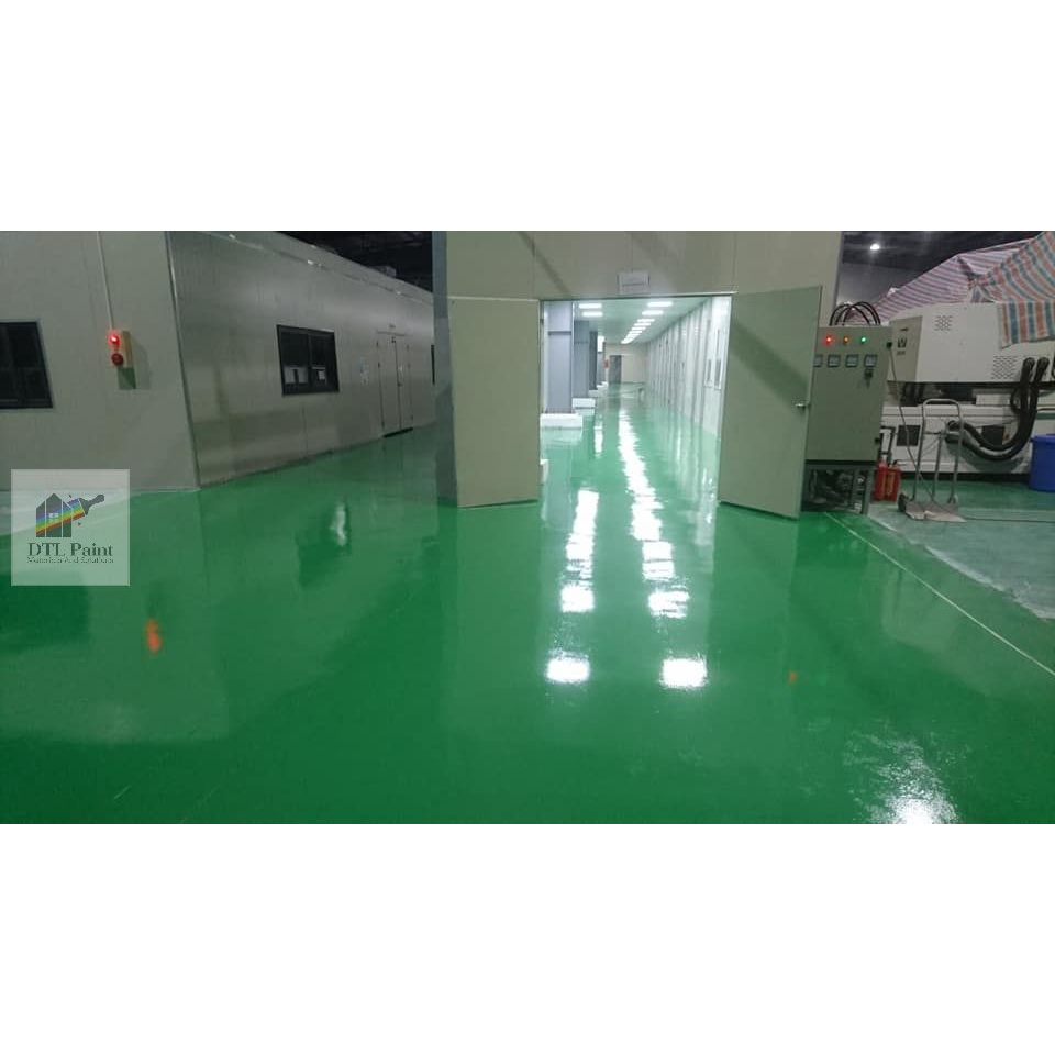 Sơn Epoxy màu xanh lá. Sơn nền Epoxy nhà xưởng, nhà kho, gara, showroom. KCC ET5660 D40434