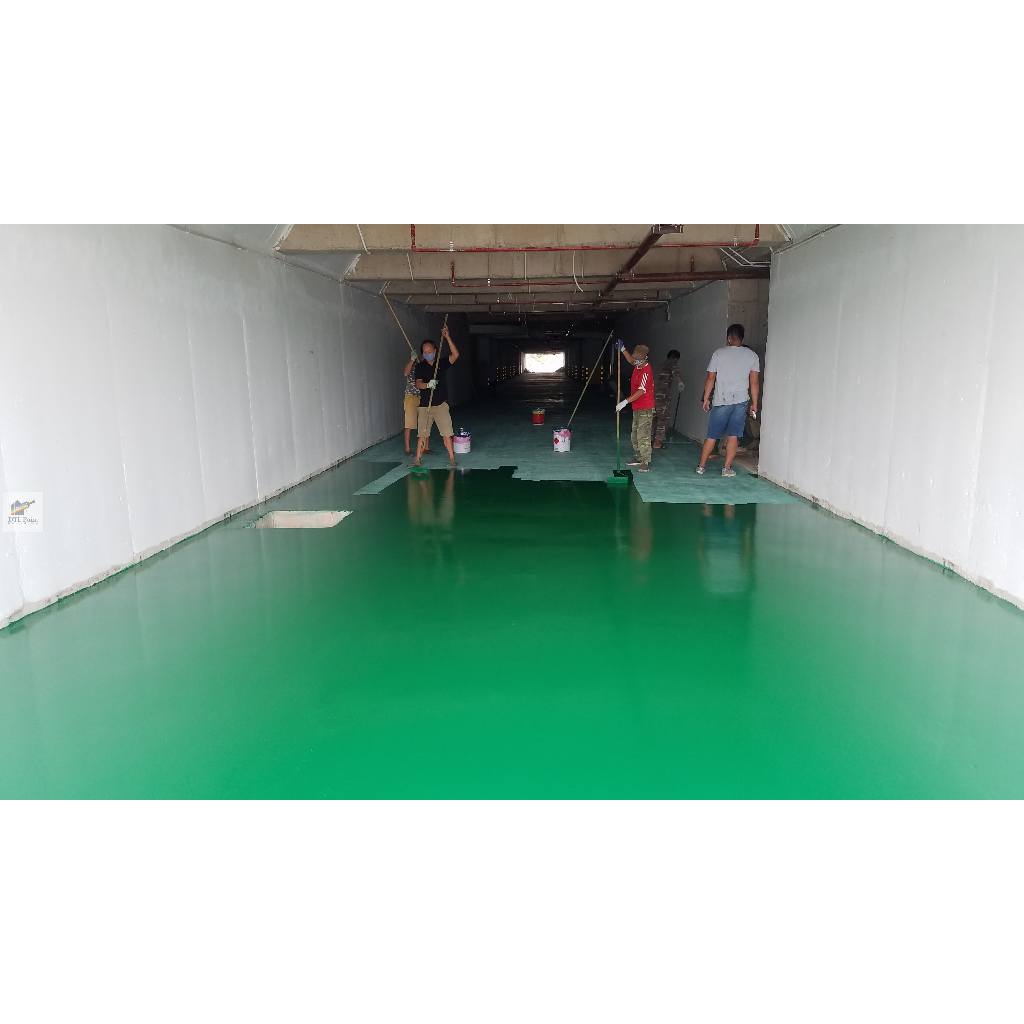 Sơn Epoxy màu xanh đậm. Sơn nền Epoxy nhà xưởng, nhà kho, gara, showroom. KCC ET5660 G473505