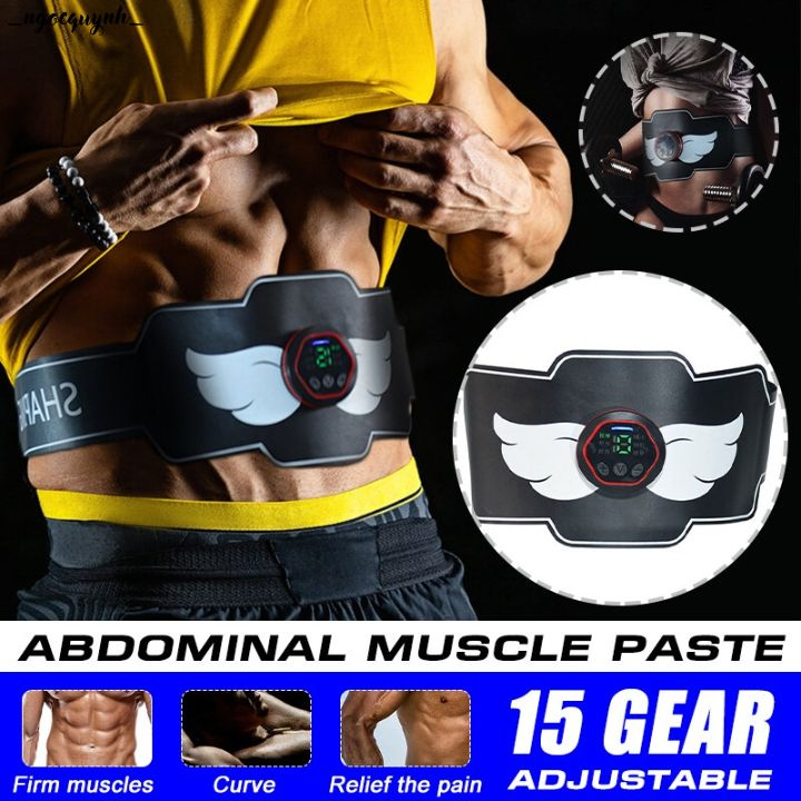 Máy massage bụng - Đai rung nóng, máy rung giảm mỡ bụng 6 chế độ 15 cấp [ Hàng Tốt ]