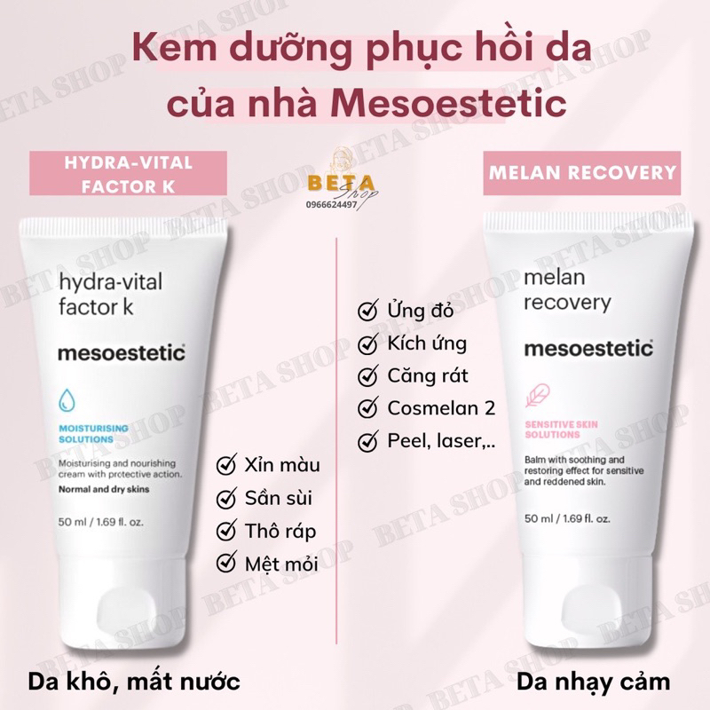 Kem Dưỡng Phục Hồi Da Nhạy Cảm Mesoestetic melan recovery