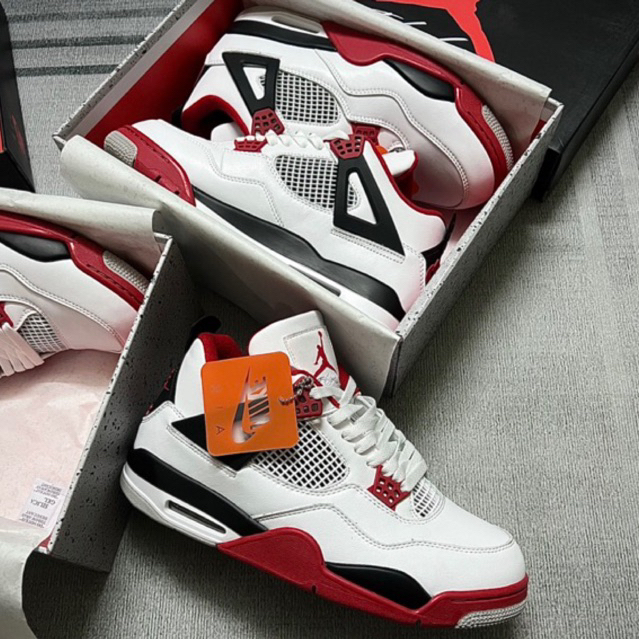 [Bigsize 44-45-46-47-48,5] JD4 Fire Red best quality | Giày JD4 đỏ trắng