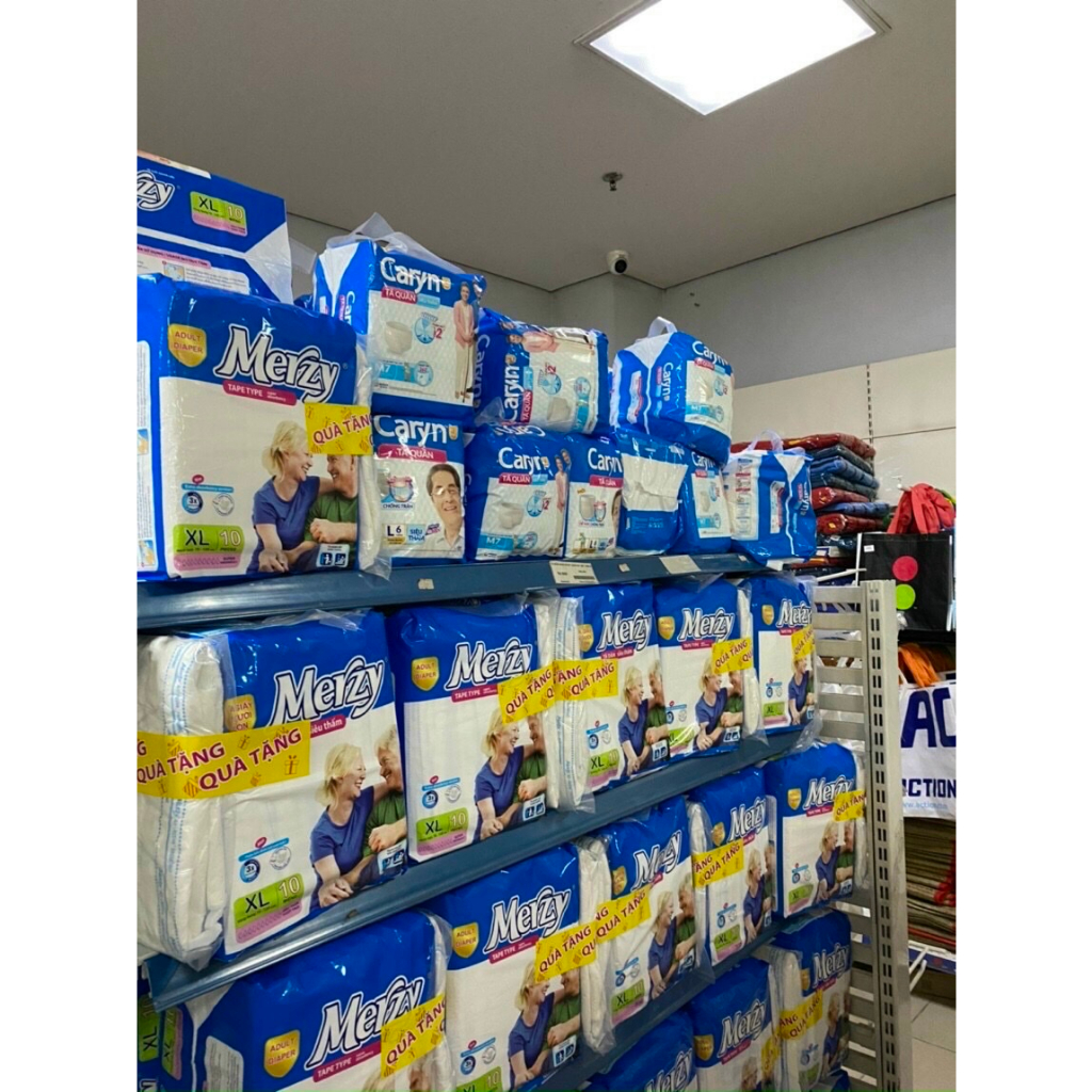Tã Quần Merzy M16 L14 XL12 miếng, chun co giãn đa chiều chống tràn truyệt đối