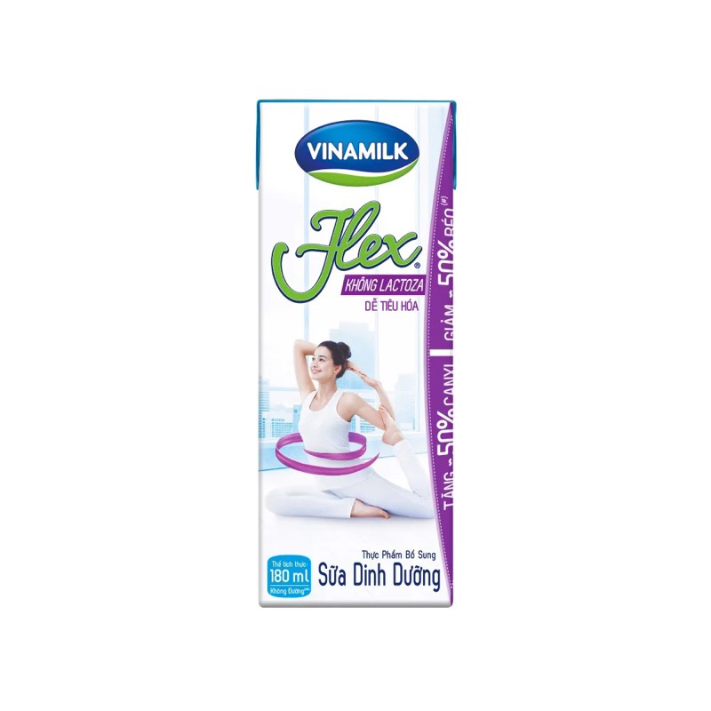 Thùng 48 hộp Sữa dinh dưỡng không đường Vinamilk Flex 180ml