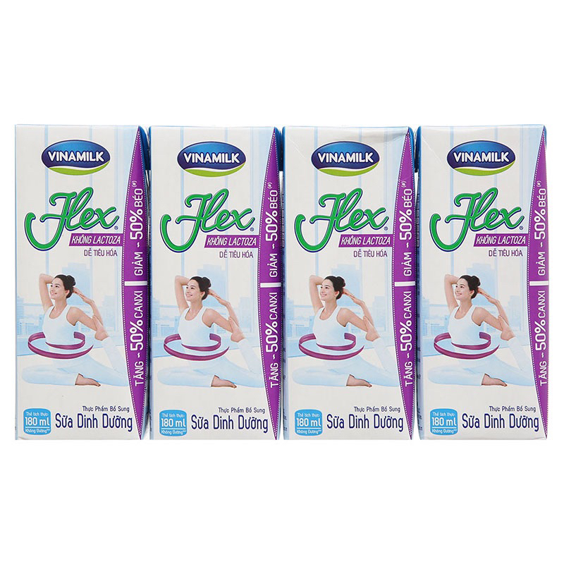 Thùng 48 hộp Sữa dinh dưỡng không đường Vinamilk Flex 180ml