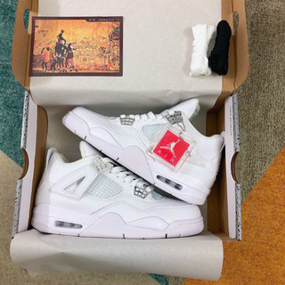 Giày Thể Thao Sneaker Jordan 4 Trắng Classic - Bản Cao Cấp