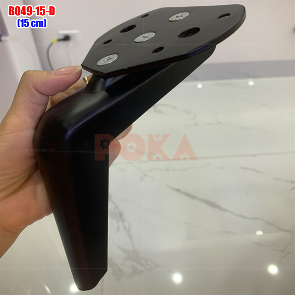 Chân ghế sofa B049 chiều cao 15cm 16cm 18cm có 3 màu titan - vàng - đen