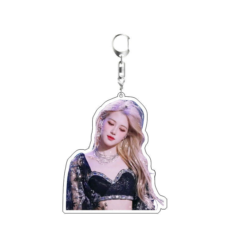 Móc Treo Hàn Quốc 2 Mặt chống xước - Móc Chìa Khóa Hình Blackpink Bằng Mica Acrylic