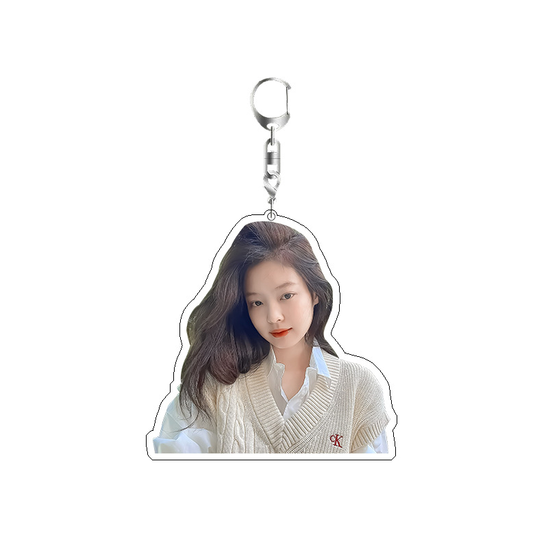 Móc Treo Hàn Quốc 2 Mặt chống xước - Móc Chìa Khóa Hình Blackpink Bằng Mica Acrylic