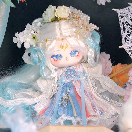 Doll 20cm PHU CHƯ Búp bê tóc dài tơ mềm bồng bềnh nguyên mẫu yêu nữ Phu Chư