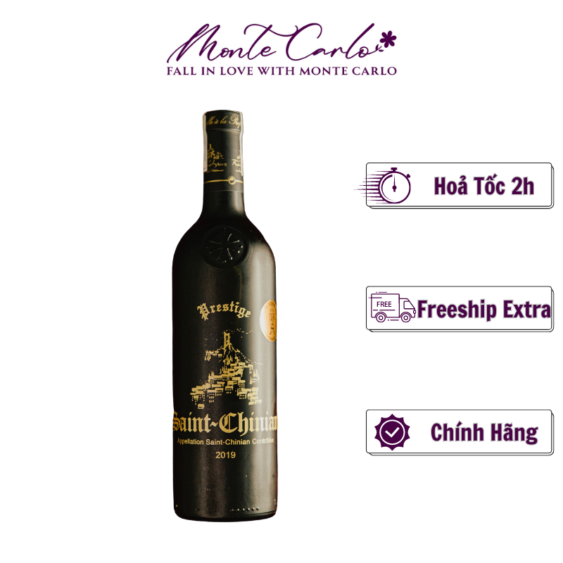 Rượu Vang AOC Saint CHINIAN Prestige 2019 Vang Pháp Saint CHINIAN Prestige Wine Fall In Love With MonteCarlo