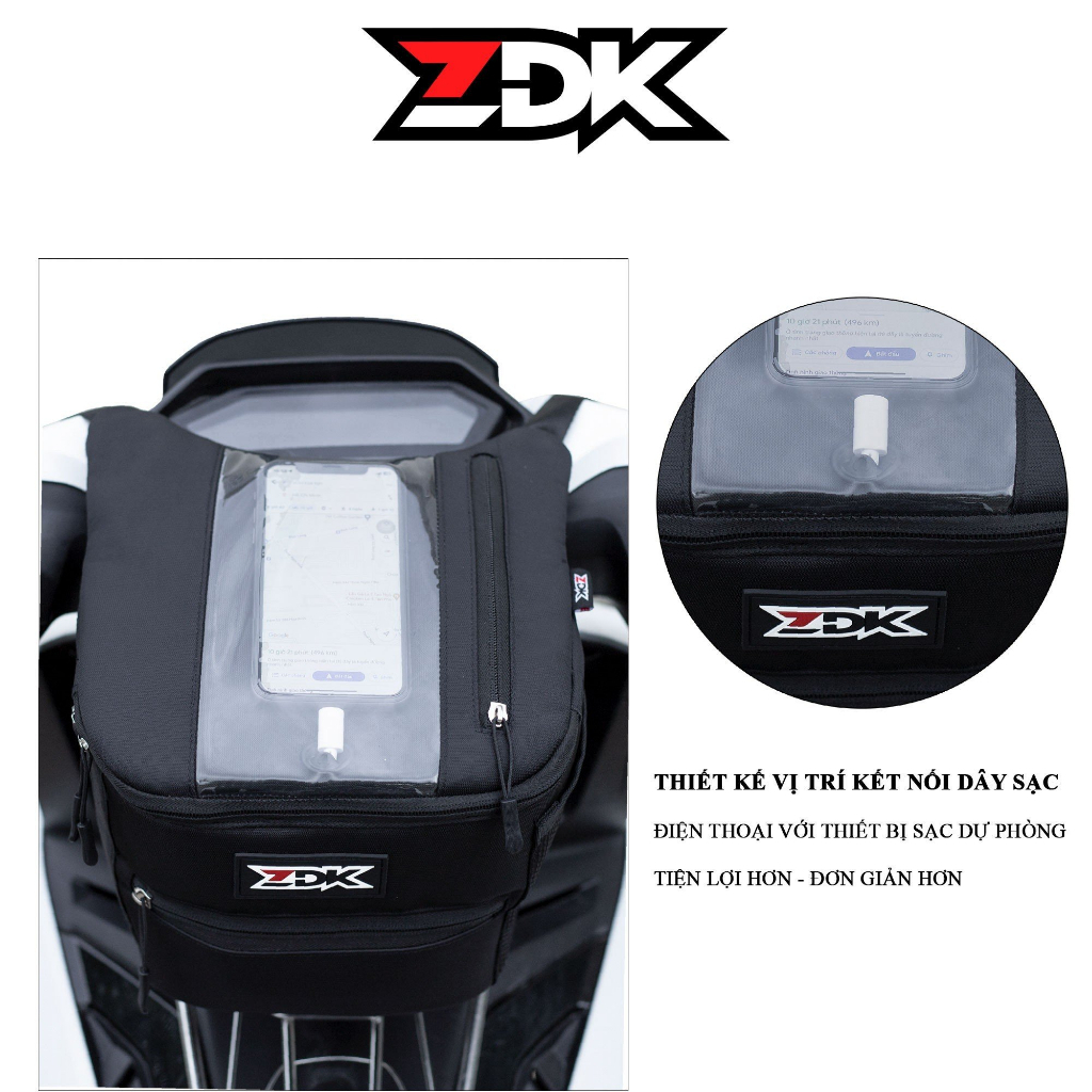 Túi treo điện thoại đúng Sunha gắn đầu xe máy bằng chất liệu vải bố chuyên dụng Sunha xem bản đồ dành cho xe ôm TP 279