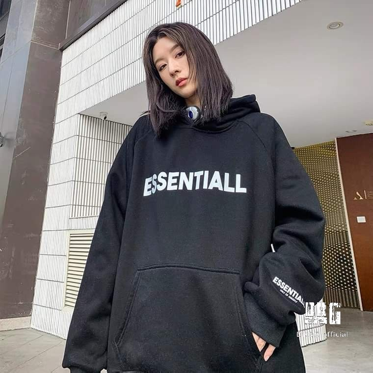 Áo hoodie essentials form rộng , hoodie nỉ bông dày nam nữ unisex HD002