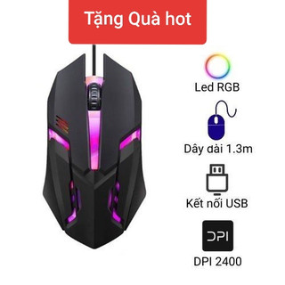 Chuột máy tính có dây - đèn led đổi màu cực đẹp, chuột gaming chơi game