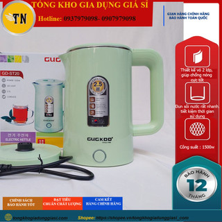 Ấm siêu tốc cuckoo gd-st20 2.5l-1500w, bình đun siêu tốc cuckoo dung tích lớn 2.5 lít,ấm siêu tốc công suất lớn