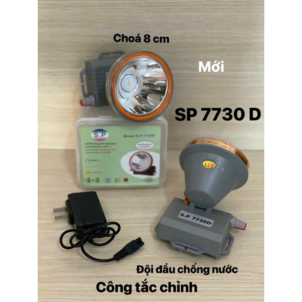 Đèn pin đội đầu siêu sáng có volume, ND - 78C sáng vàng