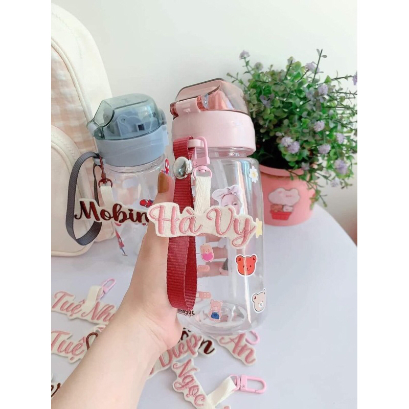 Thẻ tên đeo ba lô cho bé thêu tên theo yêu cầu MYSS BABY