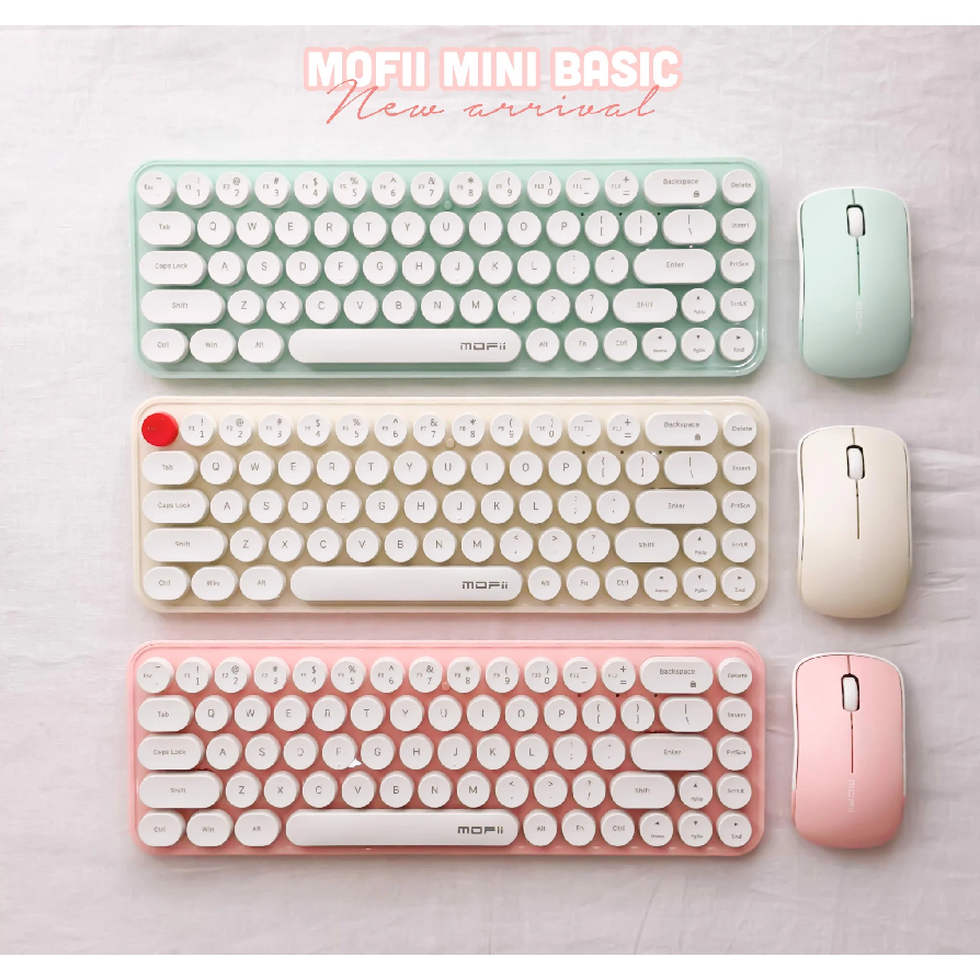 COMBO BÀN PHÍM VÀ CHUỘT SMK676367AG KHÔNG DÂY MOFII MÀU VINTAGE