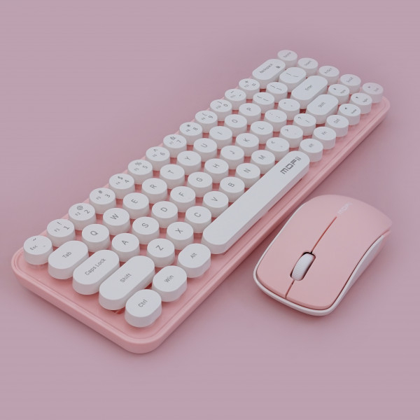 COMBO BÀN PHÍM VÀ CHUỘT SMK676367AG KHÔNG DÂY MOFII MÀU VINTAGE