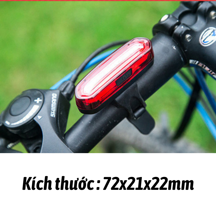 Đèn xe đạp, đèn cảnh báo xe đạp FIXED GEAR 6 chế độ, sáng mạnh, chống nước, sạc usb, DH05