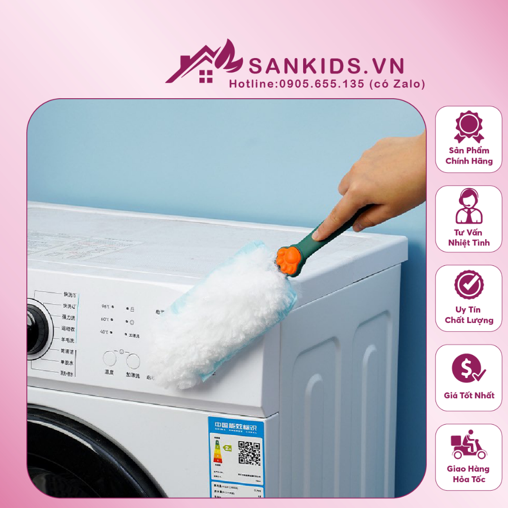 Chổi lông vũ lau bụi tĩnh điện, làm sạch nội thất, máy tính, màn hình San San