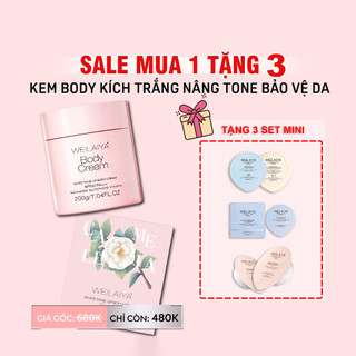 Kem body dưỡng trắng da nâng tone weilaiya white tone-up body cream spf30 pa+++ 200ml
