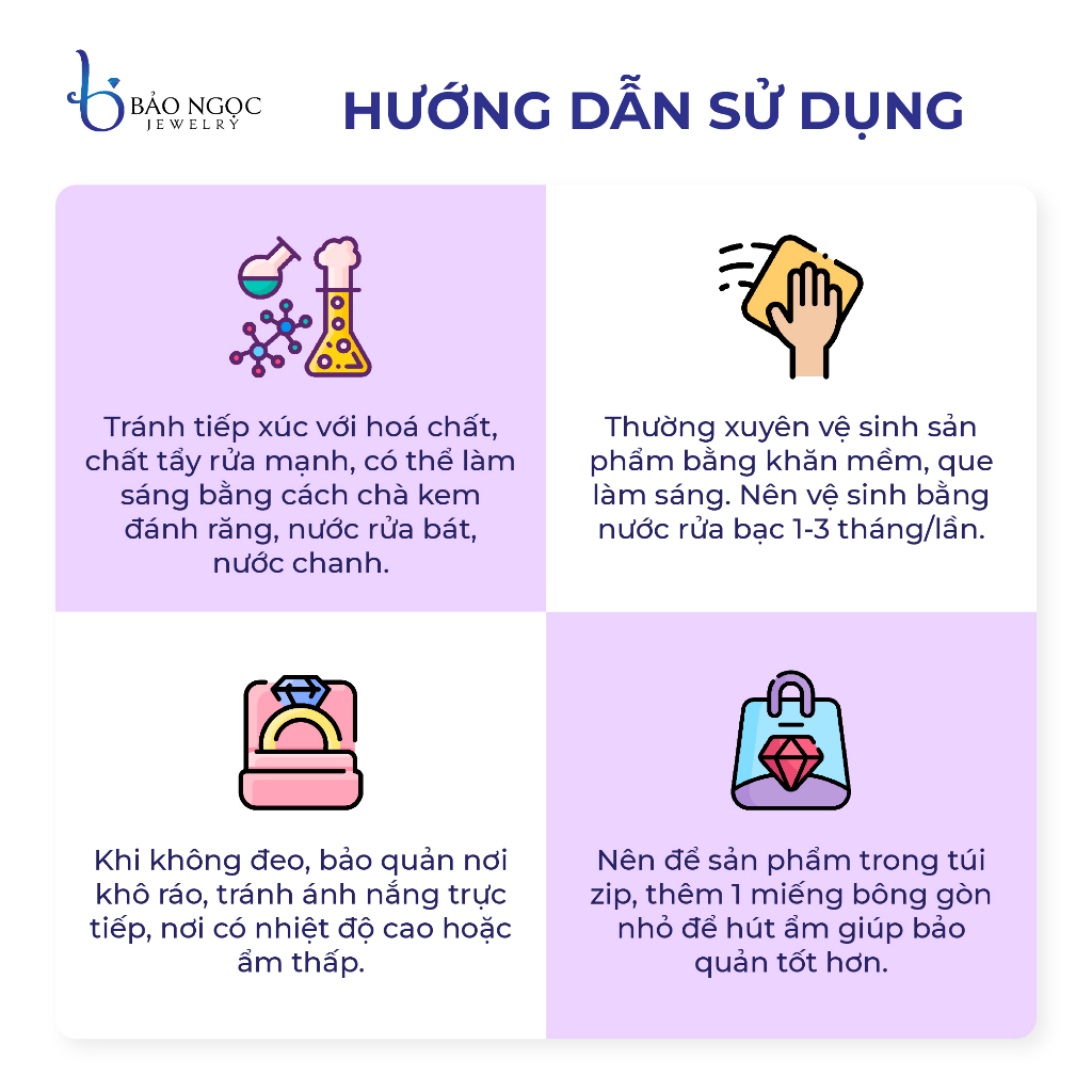 Bông tai bạc nữ 925 cao cấp thiết kế hình bông hoa đá màu xanh dương sang trọng dành riêng cho nữ B2414 Bảo Ngọc Jewelry