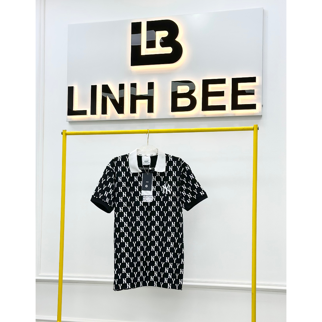 Áo Thun Polo Nam Nữ MLB Vải Cá Sấu Tici, Áo Thun Cổ Bẻ MLB Phong Cách Hàn Quốc, Cá Tính