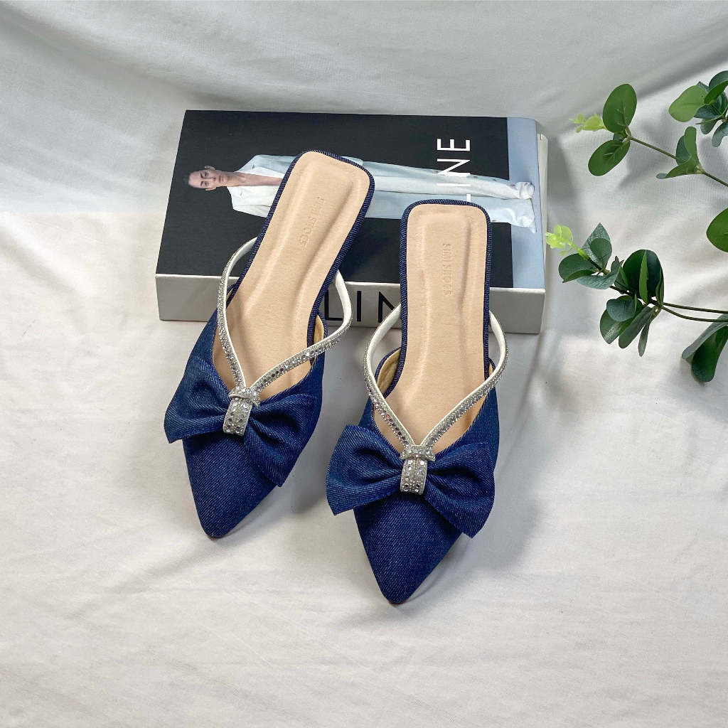 Giày sục sơ nữ big size quai phối xoàn thời trang cao cấp size 40 41 42 43 44