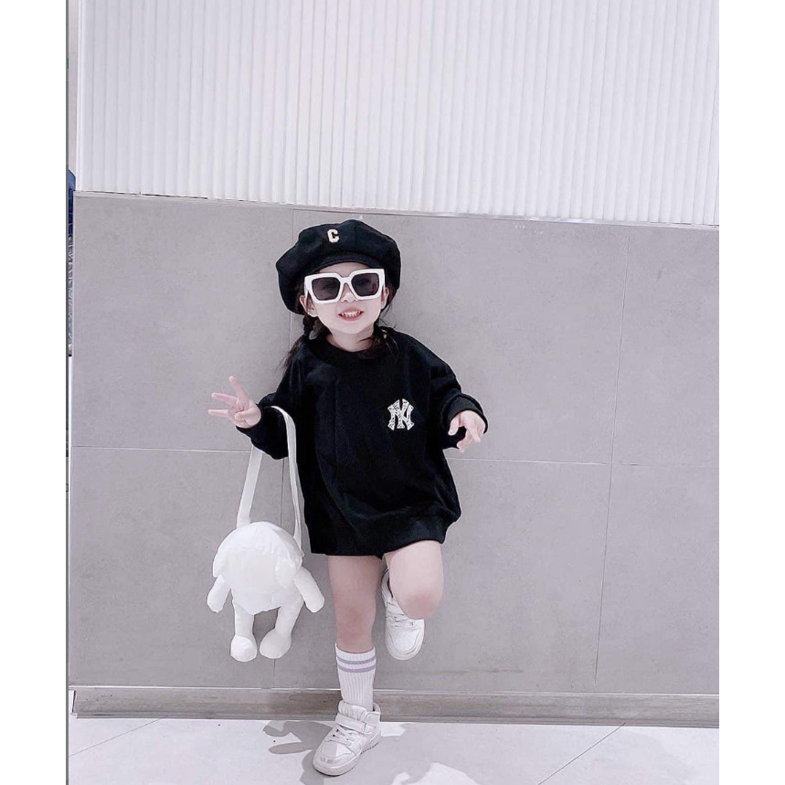 Áo sweater Em LB like tím cho bé , áo nỉ cổ tròn thu đông trẻ em unisex , bé trai , gái , Kid_genz