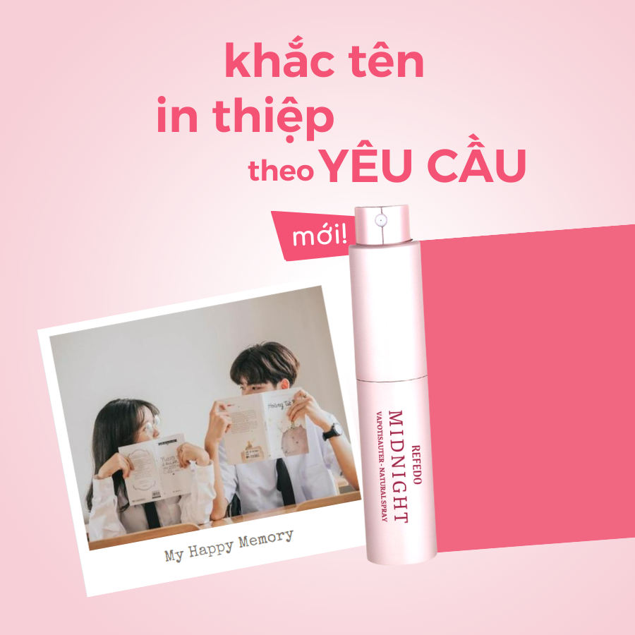 Nước Hoa Nữ Thơm Lâu Khắc Tên Làm Quà Tặng REFEDO, Tinh dầu thơm nước hoa cho nữ thơm ngọt nhẹ nhàng quyến rũ