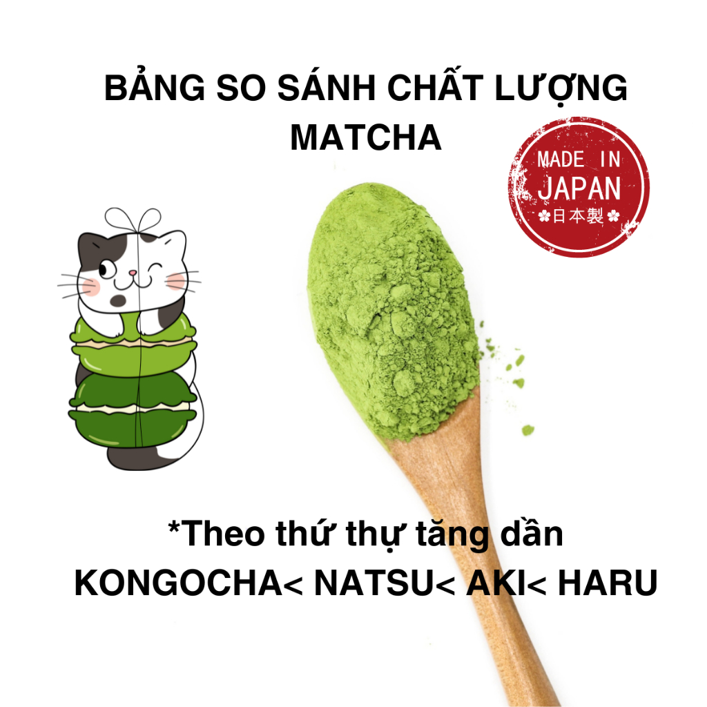 Bột Trà Xanh Matcha Natsu Nhật Bản 20G-50G-100G