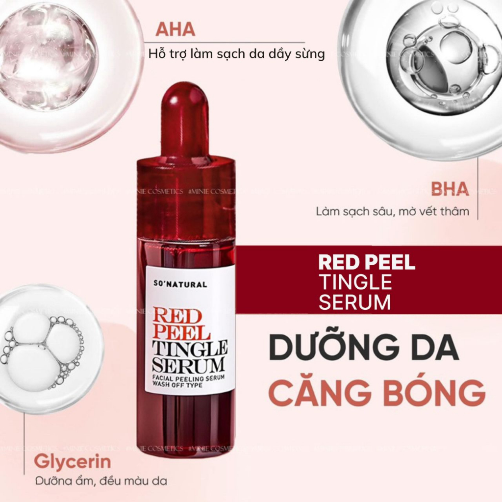 Tinh chất Red Peel mini tẩy tế bào chết Peel da sinh học Red Peel Tingle Serum Facial Peeling Serum Wash Off Type 11ml