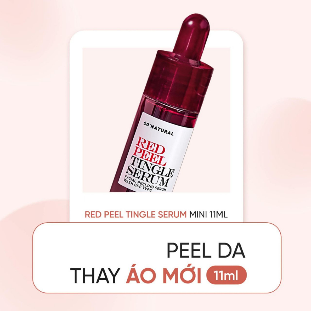 Tinh chất Red Peel mini tẩy tế bào chết Peel da sinh học Red Peel Tingle Serum Facial Peeling Serum Wash Off Type 11ml