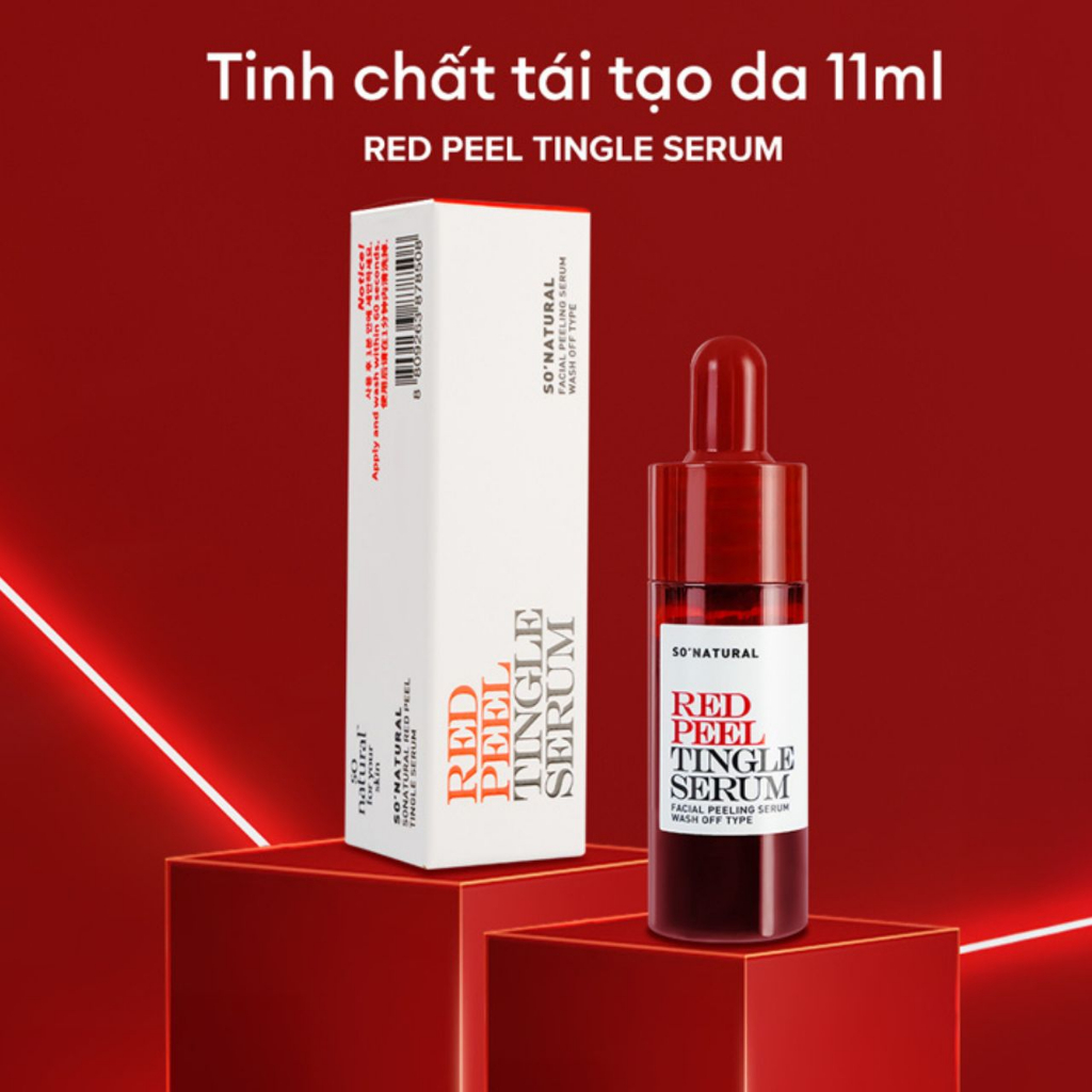 Tinh chất Red Peel mini tẩy tế bào chết Peel da sinh học Red Peel Tingle Serum Facial Peeling Serum Wash Off Type 11ml