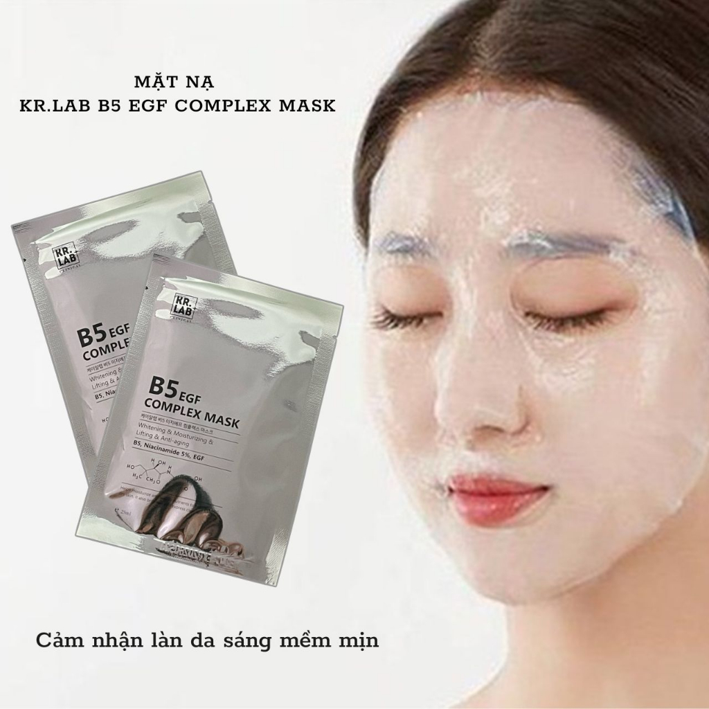 Mặt nạ Kr.Lab B5 EGF Complex Mask 25ml Hàn Quốc phục hồi làm dịu hỗ trợ kiểm soát lỗ chân lông