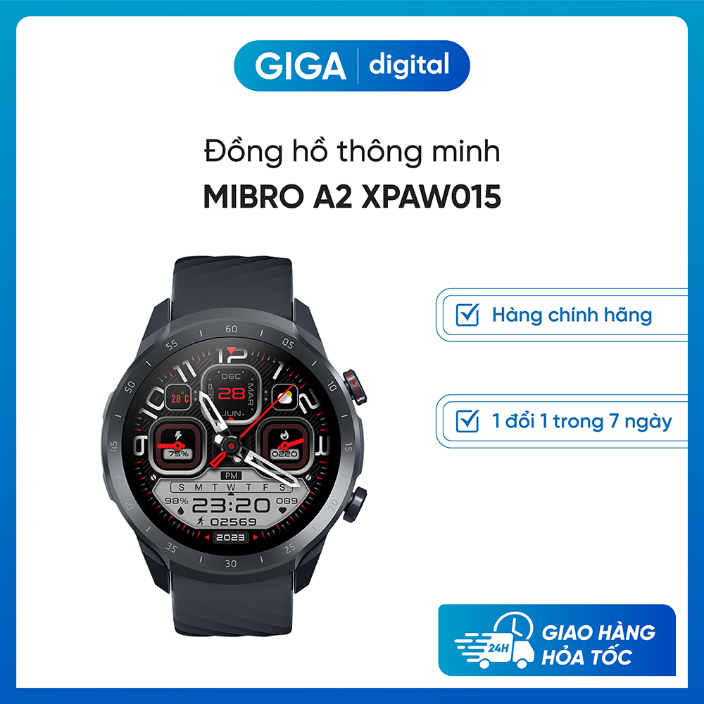 [HCM] Đồng hồ thông minh Mibro A2 XPAW015 - 70 chế độ tập luyện - Màn hình màu HD 1.39 inch - Pin sử dụng 10 ngày