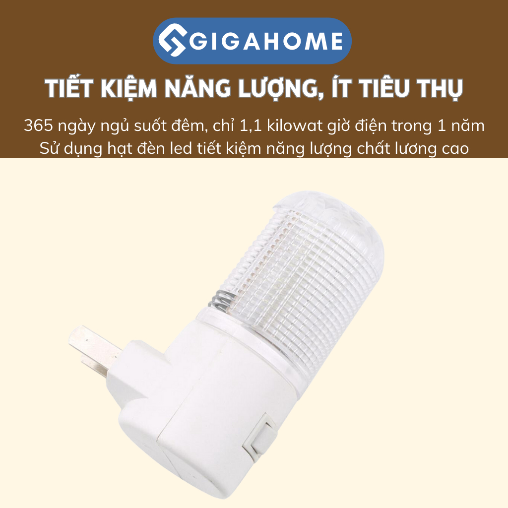 Đèn Ngủ Tròn 3W GIGAHOME Tiết Kiệm Điện, Ánh Sáng Dịu Nhẹ, Dễ Ngủ 6262 | BigBuy360 - bigbuy360.vn