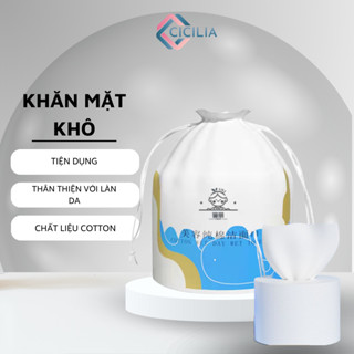 Khăn Mặt Khô Dùng 1 Lần CICILIA Chất Cotton An Toàn Tiện Dụng CI-042