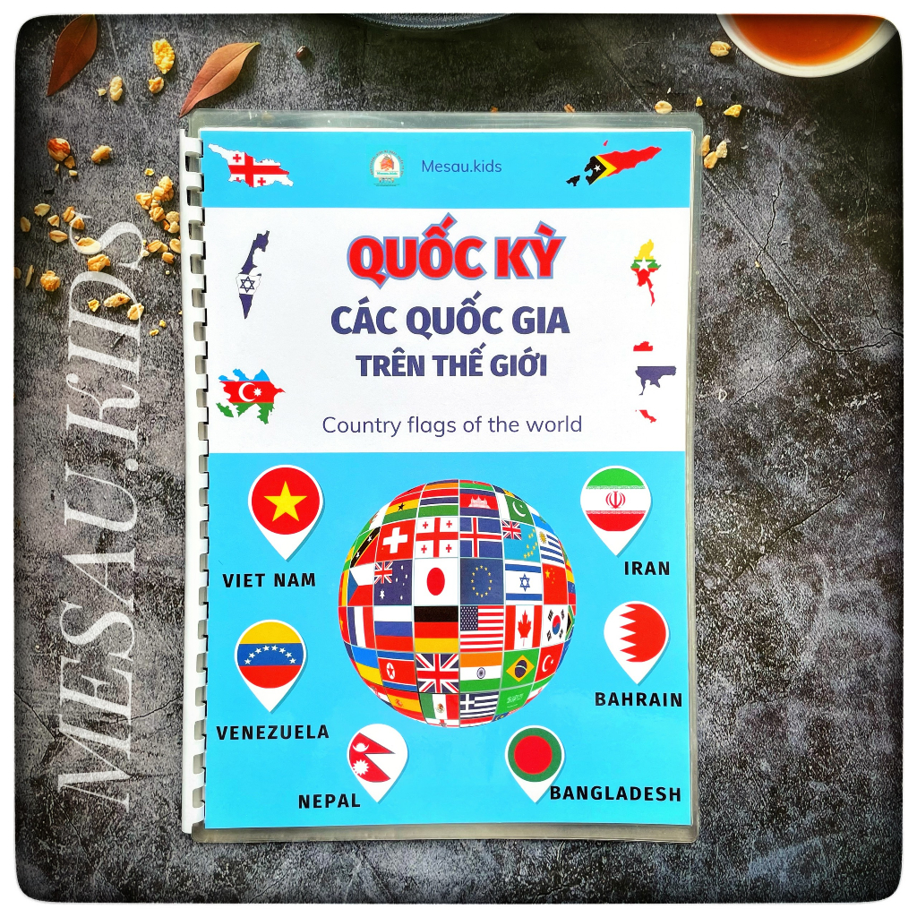 Quốc Kỳ Các Quốc Gia - Đồ Chơi Giáo Dục Phát Triển Trí Tuệ Học Liệu Cho Bé Phát Triển Tư Duy