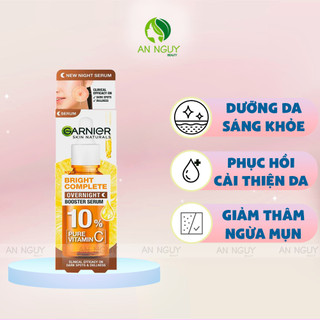 Tinh Chất Dưỡng Da Ban Đêm Garnier Bright Complete Overnight Serum Sáng Da, Giảm Thâm 30ml