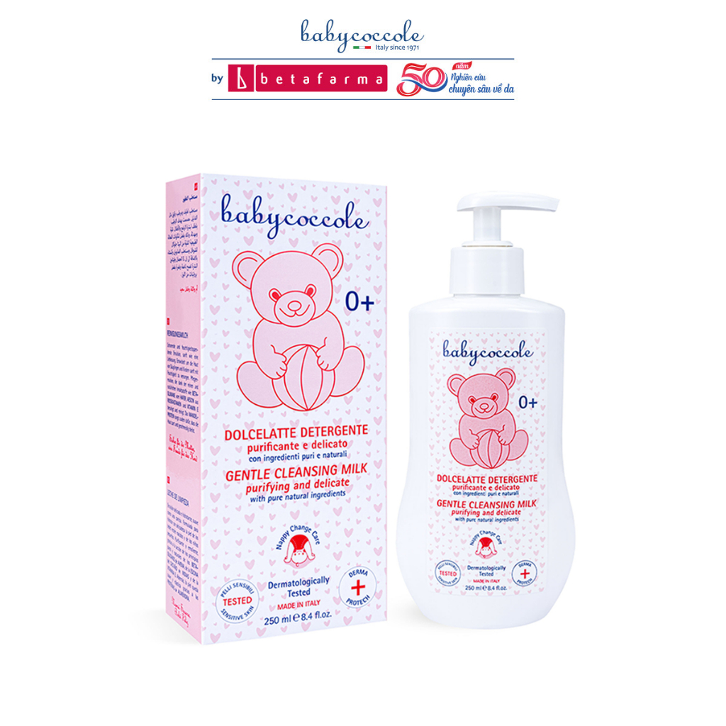 Kem thay tã bỉm cho bé Babycoccole 0M+ làm sạch, ngừa hăm & giảm rôm sảy 250ml