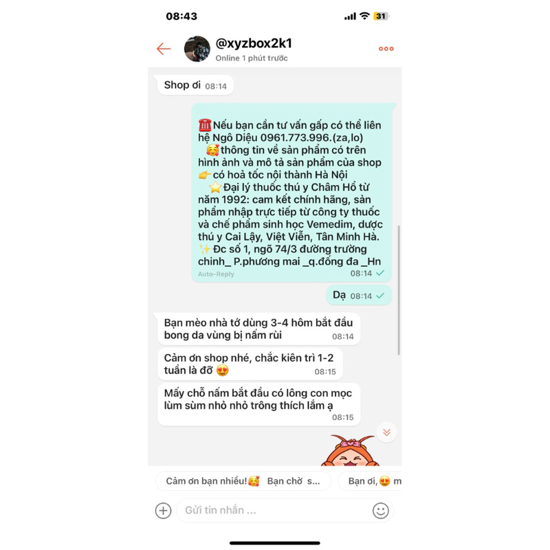 MICONA Spray xịt nấm da, viêm da chó mèo