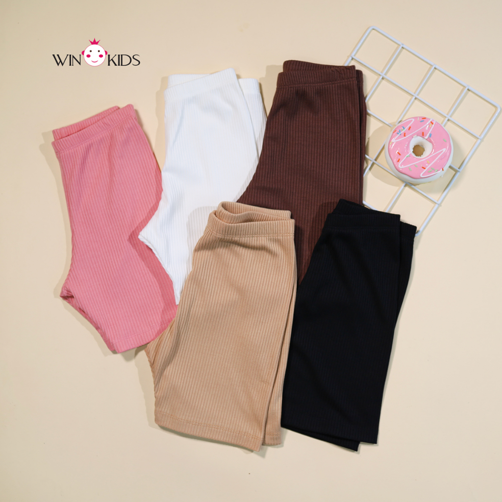 Quần legging đùi bé gái thun tăm đẹp 12-38kg Thời trang trẻ em WINKIDS chuyên quần áo cho bé