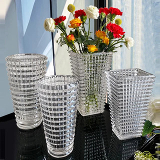 Lọ hoa thủy tinh/ Lọ hoa LUXURY thủy tinh cao cấp, trong, sáng bóng, dày nặng như pha lê, decor